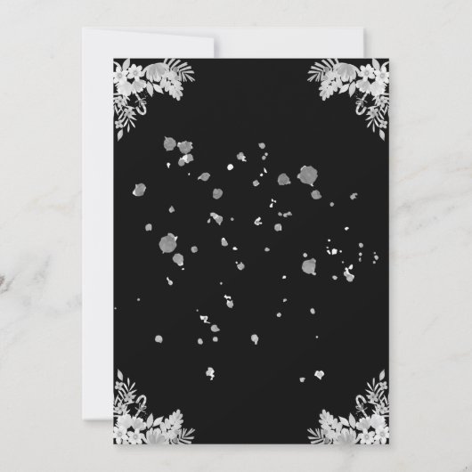 かわいいエレガントフローラキンセアニェラfor女の子誕生日 招待状 (裏面)