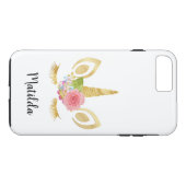 かわいいエレガントフローラ金ゴールドグリッター Case-Mate iPhoneケース (裏面(横))