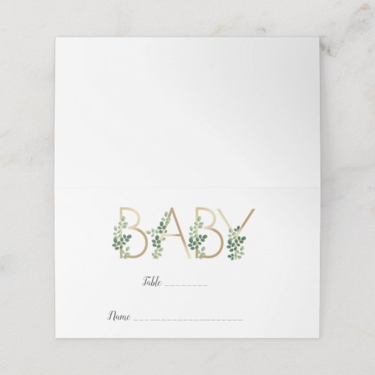 かわいいエレガントベビースローガン赤ちゃんシャワー座席表 プレイスカード (外部開封)