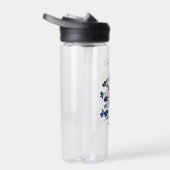 かわいいエレガントポピーのブルーベルデイジー花名 ウォーターボトル (右面)