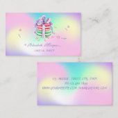 かわいいエレガントマカロン、スイーツベーカリーホログラフィック 名刺 (正面/裏面)