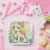 かわいいエレガントユニコーン赤ちゃんシャワー ペーパープレート (パーティー)