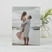 かわいいエレガントライトブラウン写真結婚式招待状 招待状 (スタンド正面)