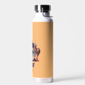 かわいいエレガント人魚と子供の名前 ウォーターボトル (左面)