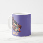 かわいいエレガント人魚と子供の名前 コーヒーマグカップ (正面左)