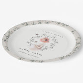 かわいいエレガント妊婦の紅葉ベイビーシャワー ペーパープレート (アングル)