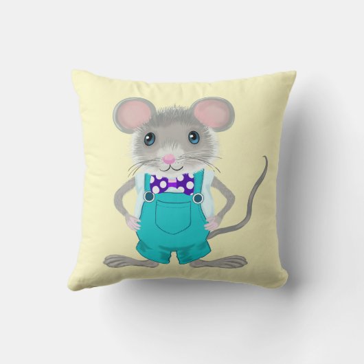 かわいいエレガント小さなネズミ クッション (裏面)