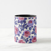 かわいいエレガント洗練されたシックなロマンチックなフローラ マグカップ (中央)