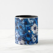 かわいいエレガント洗練されたシックなロマンチックなフローラ マグカップ (中央)