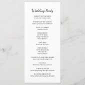 かわいいエレガント猫タイポグラフィ結婚式 プログラム (裏面)