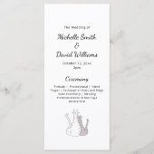 かわいいエレガント猫タイポグラフィ結婚式 プログラム (正面)