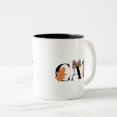 かわいいエレガント猫秋秋 ツートーンマグカップ (正面右)