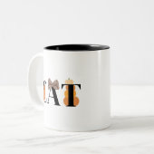 かわいいエレガント猫秋秋 ツートーンマグカップ (正面左)