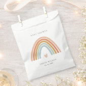 かわいいエレガント赤面ブルーハートレインボーベビーシャワー フェイバーバッグ (クリップ留めされた状態)