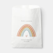 かわいいエレガント赤面ブルーハートレインボーベビーシャワー フェイバーバッグ (正面)