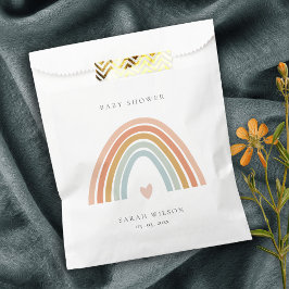 かわいいエレガント赤面ブルーハートレインボーベビーシャワー フェイバーバッグ