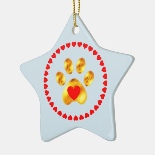 かわいいエレガント金ゴールド セラミックオーナメント (左)