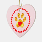 かわいいエレガント金ゴールド セラミックオーナメント (左)