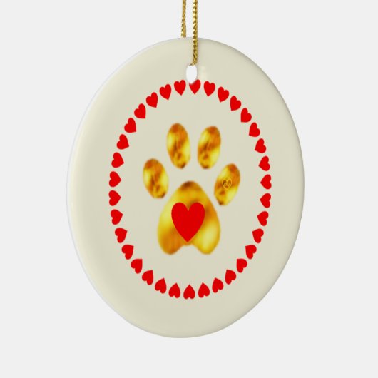 かわいいエレガント金ゴールド セラミックオーナメント (右)