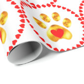 かわいいエレガント金ゴールド ラッピングペーパー (ロールコーナー)