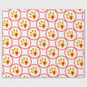 かわいいエレガント金ゴールド ラッピングペーパー (フラット)