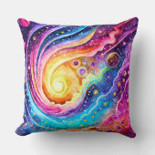 かわいいエレガント銀河系アートデザイン クッション (正面)