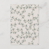 かわいいエレガント鹿フローラクレスト結婚披露宴 エンクロージャーカード (裏面)