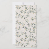 かわいいエレガント黄色ベビーヒッポ葉ベビーシャワー サンキューカード (裏面)