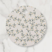 かわいいエレガント黄色ベビーヒッポ葉ベビーシャワー フェイバータグ (裏面)