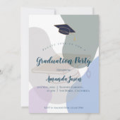 かわいいエレガント2025年グラッド写真卒業パーティー 招待状 (裏面)