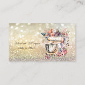 かわいいエレガント《写真》ぼけ味ベーカリーフローラミキサー 名刺 (正面)