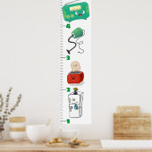 かわいいエレクトロニクス漫画の成長チャート ポスター (キッチン)