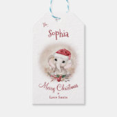 かわいいエレファントキッズガールクリスマスギフトラベル ギフトタグ (正面)