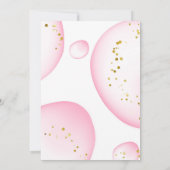 かわいいエレファントサファリジャングルワイルドピンクバブル 招待状 (裏面)