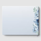 かわいいエレファントブルーフローラベビーシャワーゲストブック ゲストブック (裏面)