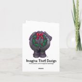 かわいいエレファントホリデーカード シーズンカード (裏面)