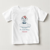 かわいいエレファントリトルかわいこちゃんベビーベビーTシャツ ベビーTシャツ (正面)