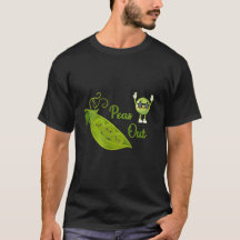かわいいエンドウ豆のグラフィックTシャツ - 面白い野菜のTシャツ