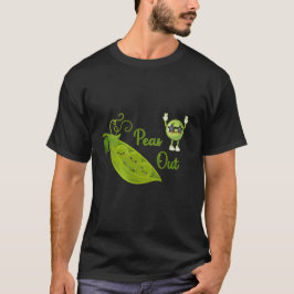 かわいいエンドウ豆のグラフィックTシャツ - 面白い野菜のTシャツ Tシャツ