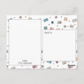 かわいいエンベロー恋しく思プ本当にあなた先生 ポストカード (裏面)