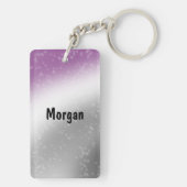 かわいいエースプライドフラッグGiraffeパープルグレーブラックウィット キーホルダー (裏面)