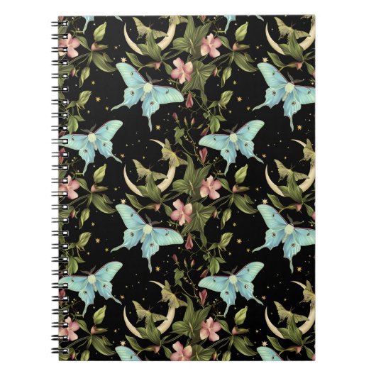 かわいいエーテルのウィッチーな蛾の月のノート ノートブック (正面)