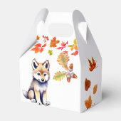 かわいいオオカミのカブワイルドワンウッドランバースデーパーティー フェイバーボックス (裏面サイド)