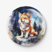 かわいいオオカミのパップベビーシャワー ペーパープレート (正面)