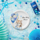 かわいいオオカミの子赤ちゃんシャワー ペーパープレート (パーティー)