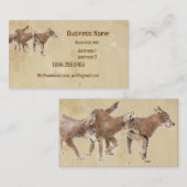 かわいいオオカミ、オオカミ、カブ、子犬、自然 名刺 (正面/裏面)