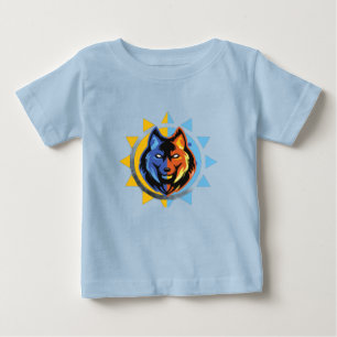 かわいいオオカミ ベビーTシャツ