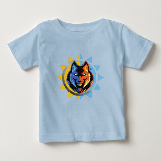 かわいいオオカミ ベビーTシャツ (正面)