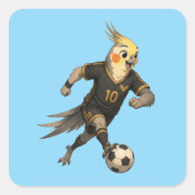 かわいいオカメインコのサッカー選手