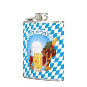 かわいいオクトーバーフェストビアハウンド フラスク (左)
